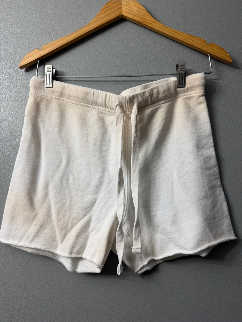 Frank & Eileen Cream Drawstring Athletic Lounge cotton tie dye  Shorts small